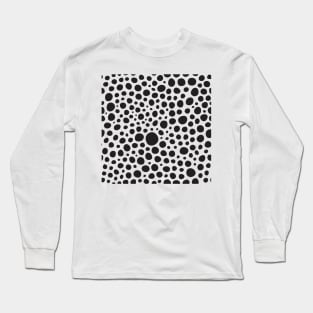 Monochrome Circles Pattern Long Sleeve T-Shirt